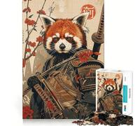 Rompecabezas de 1000 Piezas Samurai Red Panda para Adolescentes Mejora la Memoria Ideal para Relajarse Bordes precisos Regalo Elegante (38x52cm)