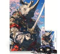 Rompecabezas de 1000 Piezas Samurai Rhino para Adultos: Mejora la Memoria, diversión Relajante, Bordes Afilados, Regalo navideño (38x52cm)