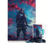 Rompecabezas de 1000 Piezas Samurai Sakura Journey para Adolescentes Juguete de lógica Resistente Tiempo Tranquilo Bordes Transparentes Regalo Creativo (50x75cm)