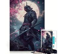 Rompecabezas de 1000 Piezas Samurai Sakura para Adolescentes japoneses, Juguete para estimular la lógica, diversión en Interiores, Borde Premium, Regalo Memorable (50x75cm)