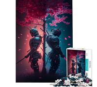 Rompecabezas de 1000 Piezas Samuráis del Bien y del Mal Difícil y desafiante Mejora la Memoria Juguetes de decoración para el hogar para Mayores de 14 años 38x52cm