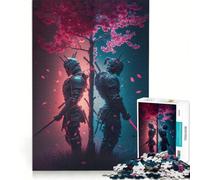 Rompecabezas de 1000 Piezas Samuráis del Bien y del Mal, Juego de ingenio, para Relajarse intelectualmente, Regalo de cumpleaños, Regalos 38x52cm