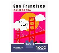 Rompecabezas De 1000 Piezas - San Francisco Mid Century Modern Collage Travel Poster Rompecabezas Para Adolescentes Juego Familiar Análisis Y Lógica Trato Como Regalos Para Toda La Familia 52x38cm/100