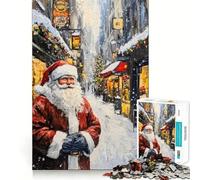Rompecabezas de 1000 Piezas Santa Claus Is Coming to Town para Adolescentes Refuerza la Memoria Diversión Tranquila Bordes de Calidad Regalo Ideal (50x75cm)