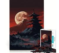 Rompecabezas de 1000 Piezas Santuario japonés místico para Adultos Juguete de lógica, diseño Relajante y Divertido para armar Regalo Ideal para Pedir un Deseo a Papá Noel (38x26cm)