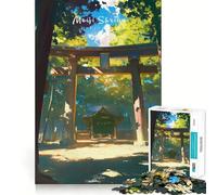 Rompecabezas de 1000 Piezas Santuario Meiji,Serenidad,Corte Limpio,Pieza,Desafío Mental,Juguete,Tiempo de Calma,Diversión,Pieza de Arte navideña (38x52cm)