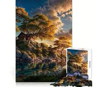 Rompecabezas de 1000 Piezas Santuario Natural para Adultos Juguete para concentrarse y ejercitar la Mente Divertido y silencioso Bordes Ajustados Artículo de Santa Claus (38x26cm)