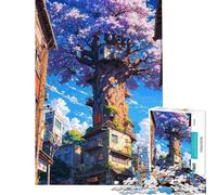 Rompecabezas de 1000 Piezas Santuario Urbano Sakura para Adultos y familias Actividades para Entrenar la Mente y Las Manos Regalo Ideal para Reducir el estrés 50x75cm