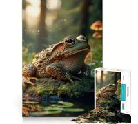 Rompecabezas de 1000 Piezas Sapo en el Bosque para Adultos, un desafío Mental, Ideal para Jugar en Grupo Un Regalo Encantador 38x26cm