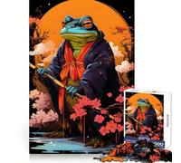 Rompecabezas de 1000 Piezas Sapo Guerrero, Rana guerrera, para Adultos Ejercicio Mental, recreación Tranquila Ajuste Perfecto (38x26cm)