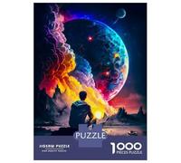Rompecabezas De 1000 Piezas Sat Contemplating 1 Rompecabezas para Adultos Juego De Ingenio Análisis Y Lógica Interacción Entre Padres E Hijos 38x26cm/1000pcs