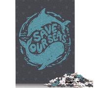 Rompecabezas de 1000 Piezas Save Our Seas para Adultos y Rompecabezas de Papel, Juegos educativos para niños, 38 x 26 cm/1000 Piezas