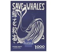 Rompecabezas De 1000 Piezas - Save The Whales Nautical Rompecabezas Juego De Ingenio Decoración De Pared Oferta como Regalos para Toda La Familia 38x26cm/1000pcs