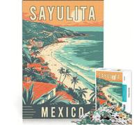 Rompecabezas de 1000 Piezas Sayulita Mexico | Regalos para mujeres que suponen un reto completarlos es ideal como regalo 38x26cm