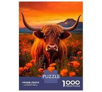 Rompecabezas De 1000 Piezas Scottish Highland Cows Rompecabezas para Adultos Juego De Ingenio Difícil Difícil Único Cumpleaños Y Regalos 52x38cm/1000pcs