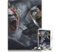 Rompecabezas de 1000 Piezas Sekiro The Wolf Samurai: una Forma Relajante de llenar el Tiempo Libre, Corte preciso y consistente, Juguete de Juego, tamaño 50x75cm