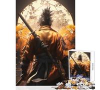 Rompecabezas de 1000 Piezas Sekiro Wolf Samurai Juguetes de decoración para el hogar Gran Regalo para Juegos Juego práctico Lista de Deseos con Papá Noel tamaño 38x26cm