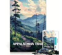 Rompecabezas de 1000 Piezas Sendero de los Apalaches,EE UU,Paisaje artístico,Corte, Divertido,Inteligente,Actividad,Momento Acogedor,Arte de cumpleaños (38x26cm)