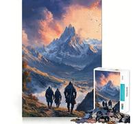 Rompecabezas de 1000 Piezas Sendero de montaña al Atardecer para Adolescentes Ideal para desarrollar la Memoria, Relajarse y divertirse Diseño Elegante para armar Regalo Elegante (38x26cm)