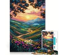 Rompecabezas de 1000 Piezas Sendero de montaña al Atardecer para Adolescentes Juguete de lógica Clara Pasatiempo Tranquilo Corte Perfecto Regalo clásico 50x75cm