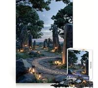 Rompecabezas de 1000 Piezas Sendero de Piedra Místico al Anochecer para Adultos Juguete de lógica, diseño Relajante y Divertido para armar Regalo Ideal para Pedir un Deseo a Papá Noel (38x52cm)