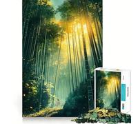 Rompecabezas de 1000 Piezas - Sendero del Bosque de bambú,decoración de Bordes limpios,Juguete para Entrenar el Pensamiento,Juego Divertido y fácil de Usar,Regalo de cumpleaños (50x75cm)