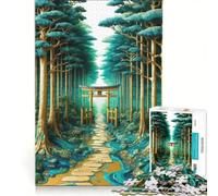Rompecabezas de 1000 Piezas Sendero del Bosque Dorado, Juegos de relajación, Descompresión Intelectual, Colección de Artistas, Bellas Artes 50x75cm