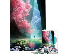 Rompecabezas de 1000 Piezas Sendero del Bosque Místico para Juego Educativo desafío Juguete para ejercitar la Mente Hombres y Mujeres (tamaño 50x75cm)