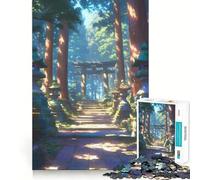 Rompecabezas de 1000 Piezas Sendero del Santuario Iluminado por el Sol para Adultos Juguete de lógica Mental, antiestrés, Corte Firme, Regalo increíble 38x52cm