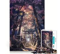 Rompecabezas de 1000 Piezas Sendero del Santuario Sagrado Sakura para Adultos y Adolescentes Recuerda armarlo Lentamente y Disfruta de un Corte preciso Arte Coleccionable (38x26cm)