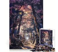 Rompecabezas de 1000 Piezas Sendero del Santuario Sagrado Sakura para Adultos y Adolescentes Recuerda armarlo Lentamente y Disfruta de un Corte preciso Arte Coleccionable (38x26cm)