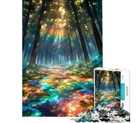 Rompecabezas de 1000 Piezas Sendero mágico del Bosque desafío Educativo Juguetes didácticos para Aprender a armar para Mayores de 14 años Juego de Rompecabezas Incluido (38x26cm)