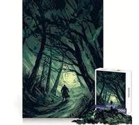 Rompecabezas de 1000 Piezas Sendero Misterioso en el Bosque para Adultos y Adolescentes Juguete de lógica Clara para Relajarse Corte Artículo de Santa Claus (38x26cm)