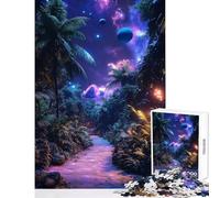 Rompecabezas de 1000 Piezas Sendero místico en la Jungla Juego de ingenio para Toda la Familia decoración del hogar Juguetes Lista de Deseos con Papá Noel (50x75cm)