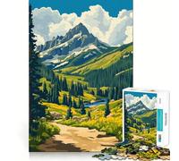 Rompecabezas de 1000 Piezas Sendero Tranquilo en el Bosque,Arte de la Naturaleza,decoración Ideal para Cortar,Juego cognitivo,Regalo de Juego fácil para cumpleaños (38x26cm)