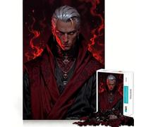 Rompecabezas de 1000 Piezas Señor Vampiro de Pelo Plateado para Adolescentes Mejora la Memoria Juego Relajante Bordes limpios Artículo de Deseo de Papá Noel 50x75cm