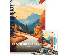 Rompecabezas de 1000 Piezas Sentiero Degli Dei, Italia Arte paisajístico Arte de Corte preciso Juego de lógica y Pensamiento Tiempo de relajación Regalo Divertido de cumpleaños (38x26cm)