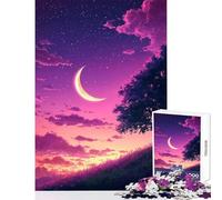 Rompecabezas de 1000 Piezas Serenidad a la luz de la Luna para Adultos Juego práctico para Toda la Familia Juguete Decorativo para la Pared Entrena tu Cerebro y Tus Manos (38x52cm)