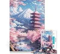 Rompecabezas de 1000 Piezas Serenidad en Flor de Cerezo Juego armar,Actividad Cerebral,Divertido y Relajante, (50x75cm)