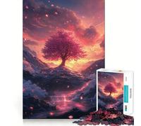 Rompecabezas de 1000 Piezas Serenidad en Flor de Cerezo - Juego de ingenio y precisión para Jugar en un Momento de Paz Regalo Ideal para Navidad (50x75cm)