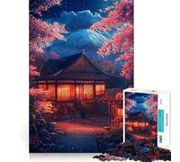 Rompecabezas de 1000 Piezas Serenidad en Flor de Cerezo Juego de ingenio y precisión para Jugar en un Momento de Paz Regalo Ideal para Navidad (38x26cm)