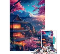 Rompecabezas de 1000 Piezas Serenidad en Flor de Cerezo Juego Educativo desafío Juguete Juegos Familiares Mejora la Memoria excelente Regalo y Juguete (tamaño 38x26cm)