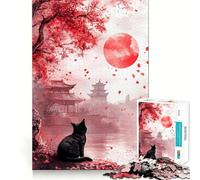 Rompecabezas de 1000 Piezas Serenidad en Flor de Cerezo - Juguete de construcción de Arte de Corte preciso para Relajarse y divertirse en cumpleaños (38x26cm)