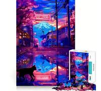 Rompecabezas de 1000 Piezas Serenidad y Tranquilidad en Tokio para Adolescentes, diseño Relajante y para armar, Ideal para la Memoria y la decoración de Pared 38x52cm