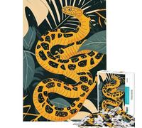 Rompecabezas de 1000 Piezas Serpiente Amarilla Entre Hojas Ideal para cumpleaños y Navidad Mejora la Memoria Juegos educativos para Mayores de 14 años Juego de Rompecabezas Disponible (50x75cm)