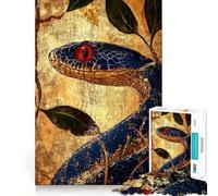 Rompecabezas de 1000 Piezas Serpiente Azul con Ojo Rojo,diseño Impecable,Ideal para Actividades de Juego Inteligentes,diversión para el Tiempo Libre o como Regalo de cumpleaños 50x75cm