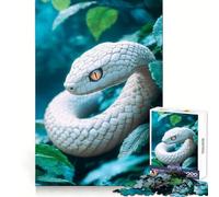 Rompecabezas de 1000 Piezas Serpiente Blanca Entre el Follaje para Adultos Ideal para Mejorar la Memoria, una Actividad Relajante y un Regalo Memorable (38x26cm)