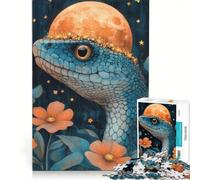 Rompecabezas de 1000 Piezas Serpiente con Corona Lunar decoración de Pared de Juguete Actividades Divertidas para el hogar colección de Artistas Bellas Artes 50x75cm