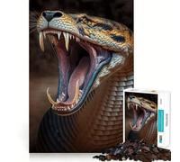 Rompecabezas de 1000 Piezas Serpiente Negra Articulación Fina Diversión,Juego Que Estimula la Mente,Tiempo de Juego Tranquilo, Ocio 50x75cm