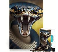 Rompecabezas de 1000 Piezas Serpiente Negra,Bordes Sin Fisuras,Juego Divertido para Estimular la Mente,Tiempo Libre de Diversión,Regalo de Arte Navideño 50x75cm